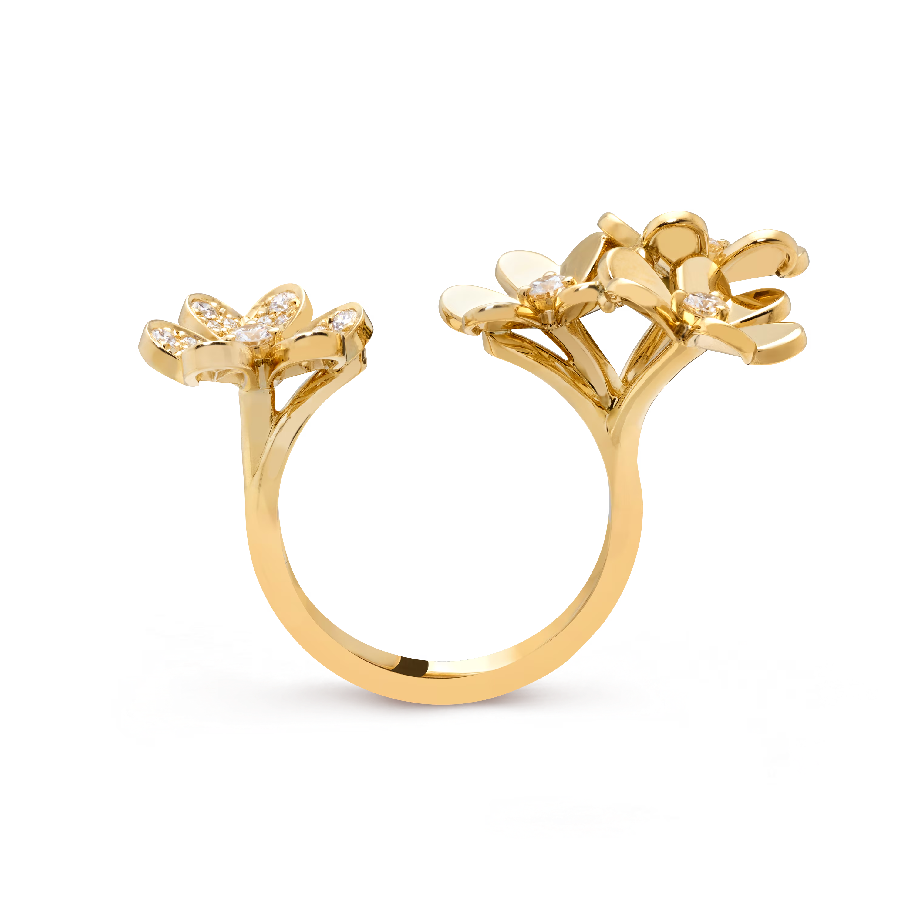 VCRS007 18k Gold Frivole Between the Finger ring - ccjewelryacc