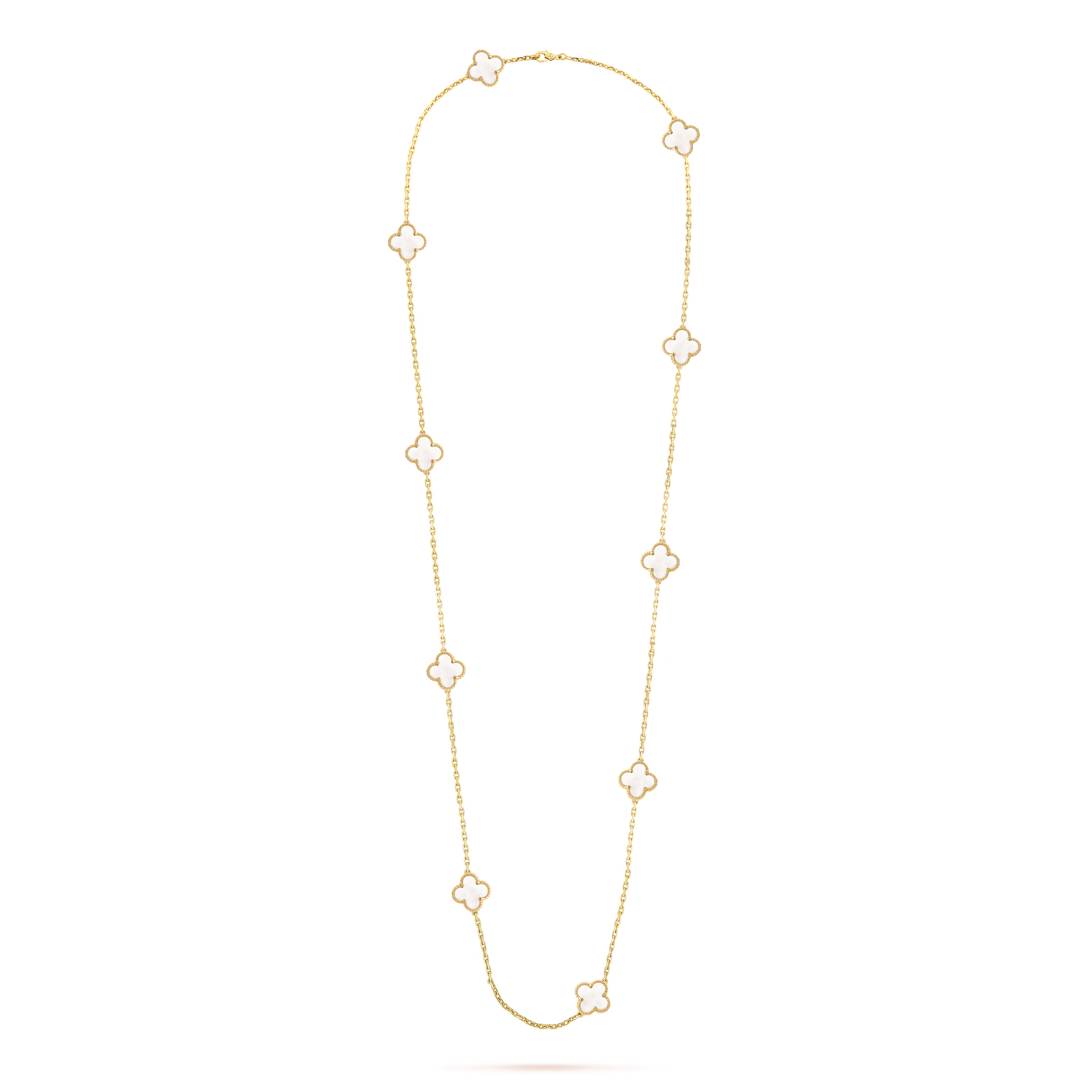 VCN059 Vintage Alhambra Long necklace 10 motifs - ccfashionjewelry