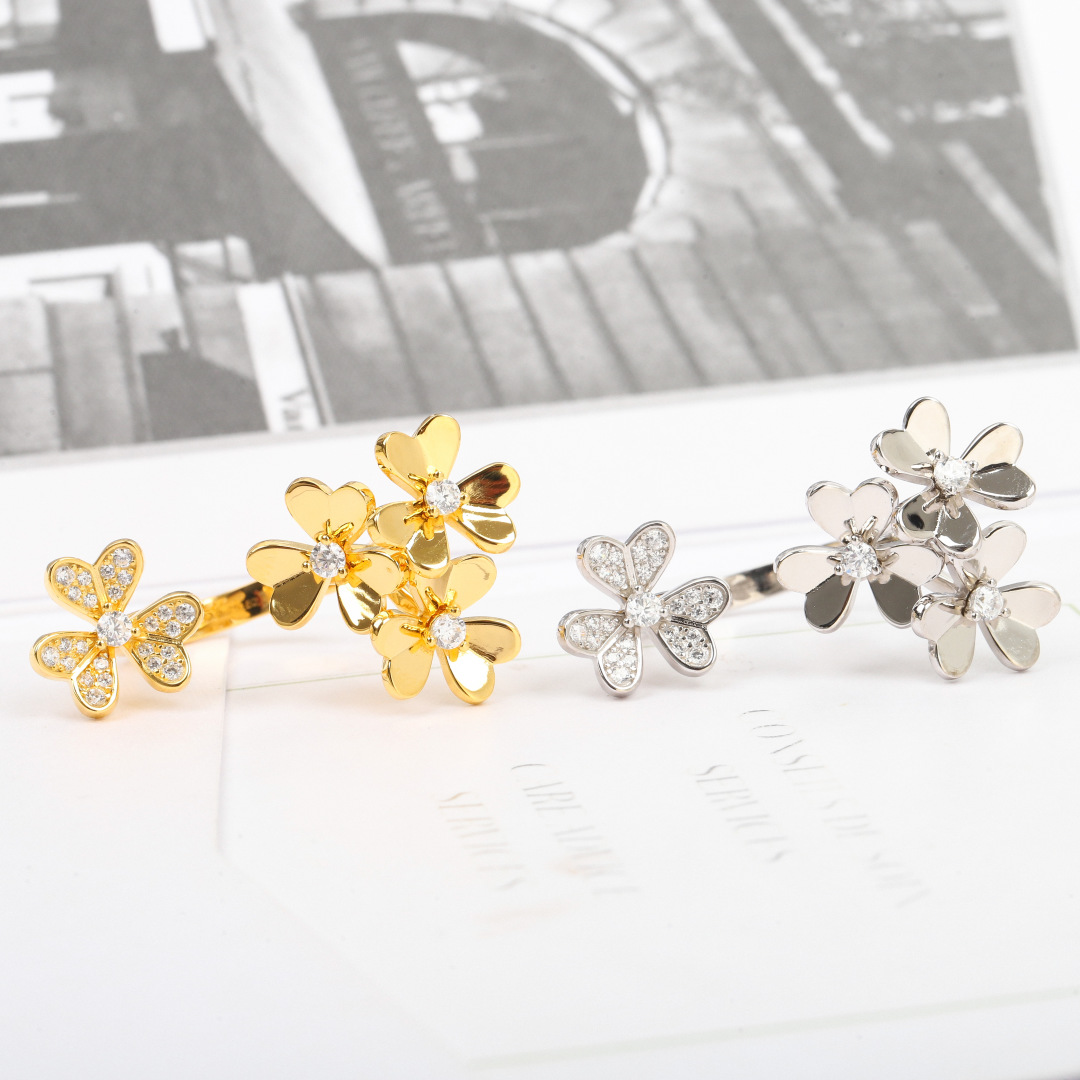 VCRS007 18k Gold Frivole Between the Finger ring - ccjewelryacc