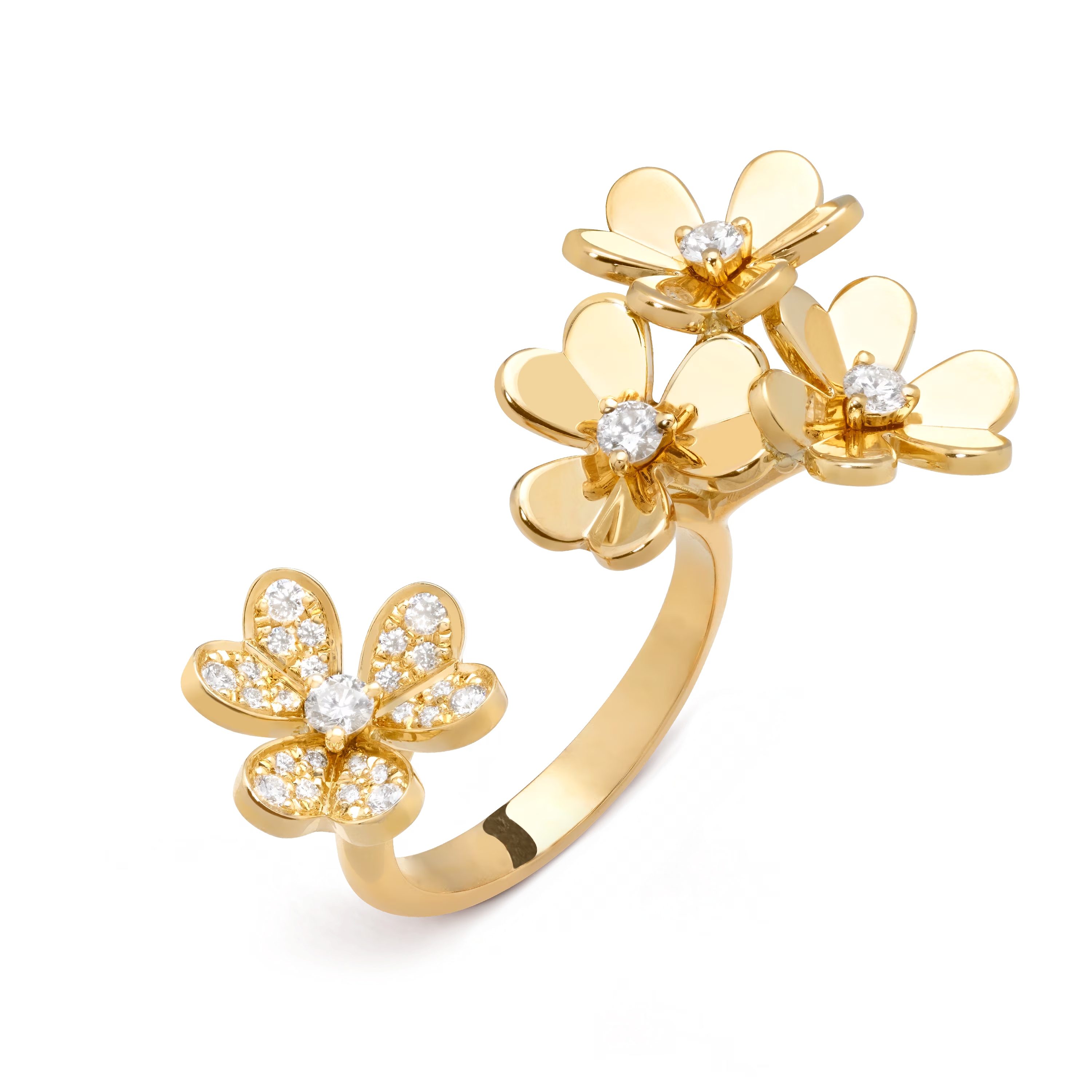 VCRS007 18k Gold Frivole Between the Finger ring - ccfashionjewelry