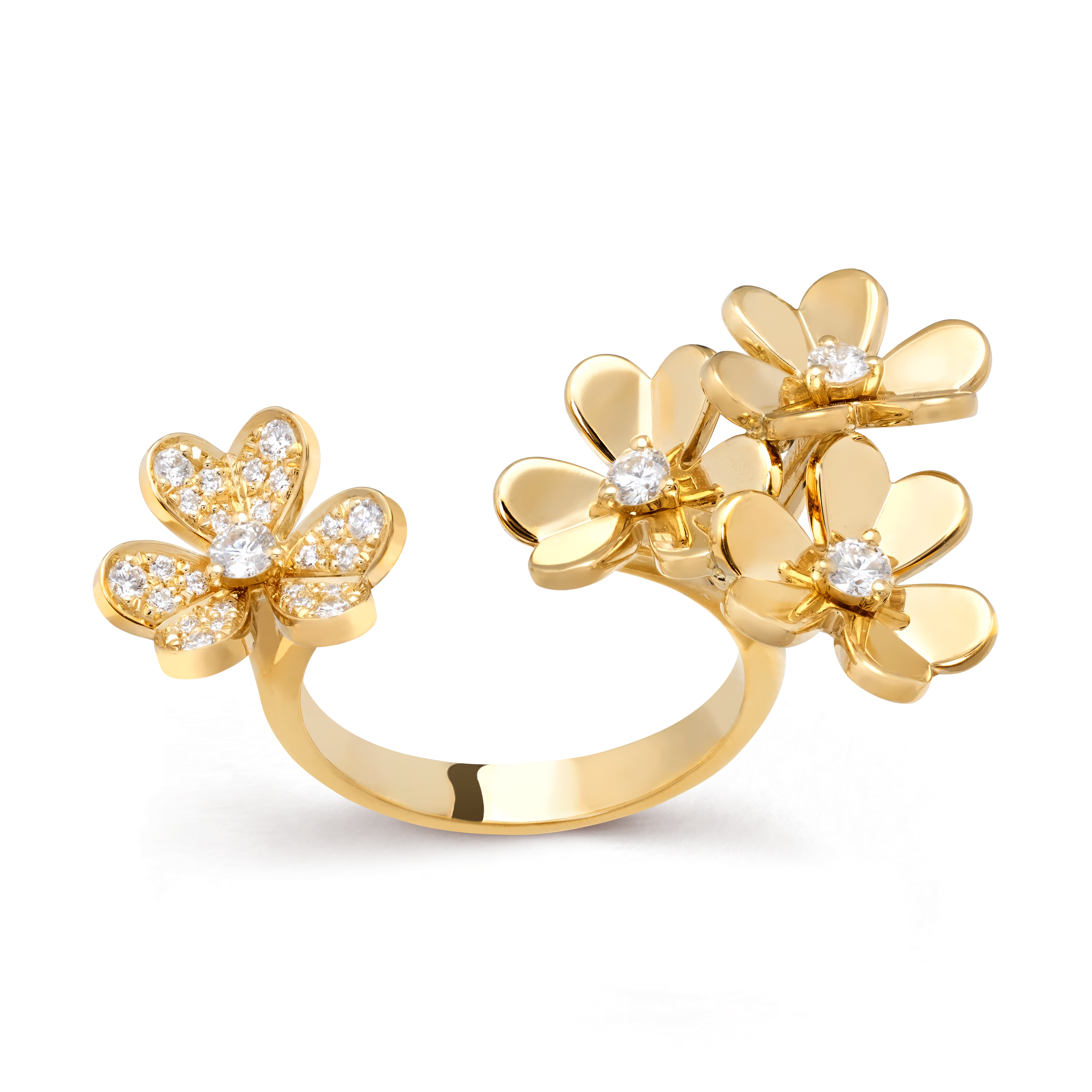 VCRS007 18k Gold Frivole Between the Finger ring - ccjewelryacc