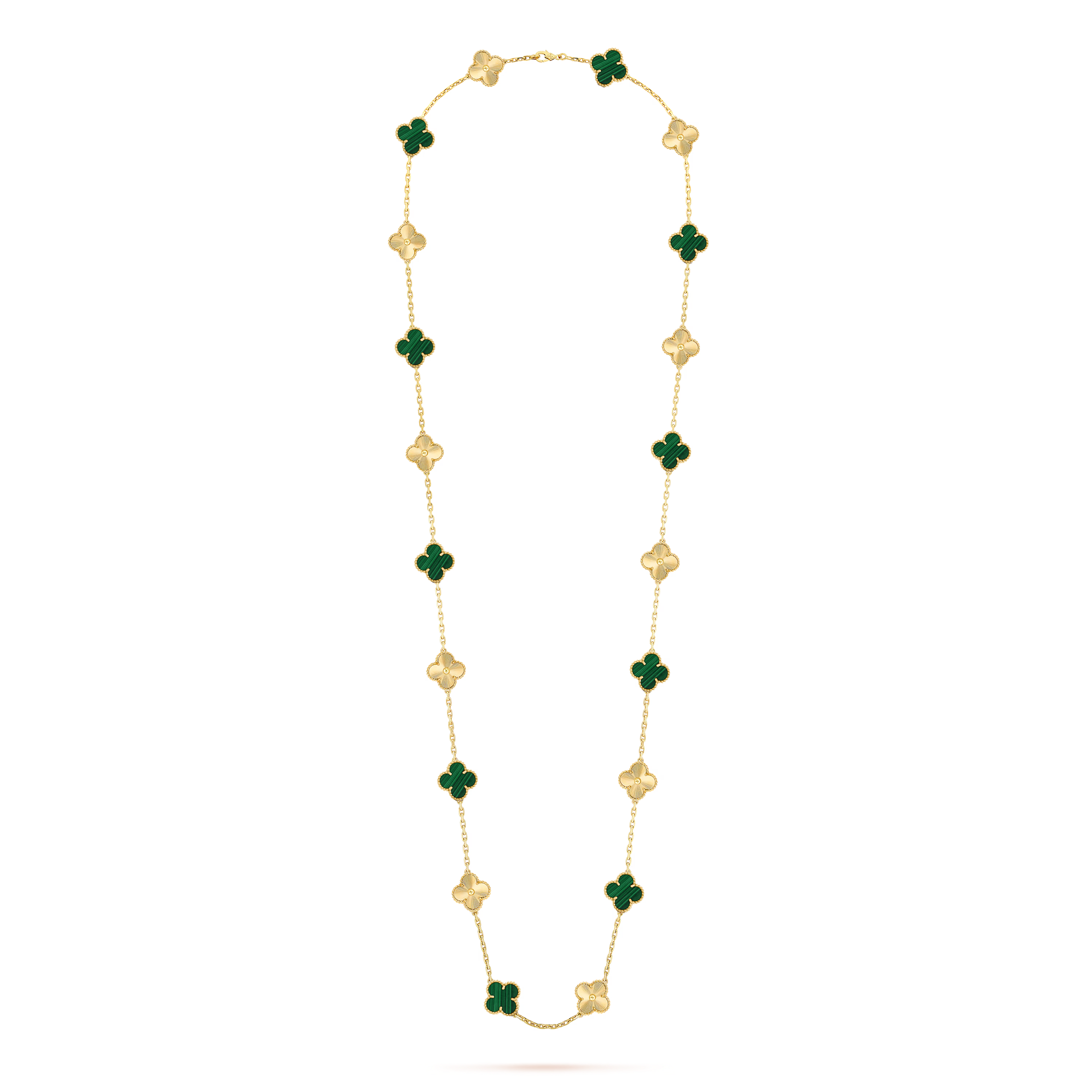 VCT008 VCA Vintage Alhambra malachite series jewelry set - ccfashionjewelry