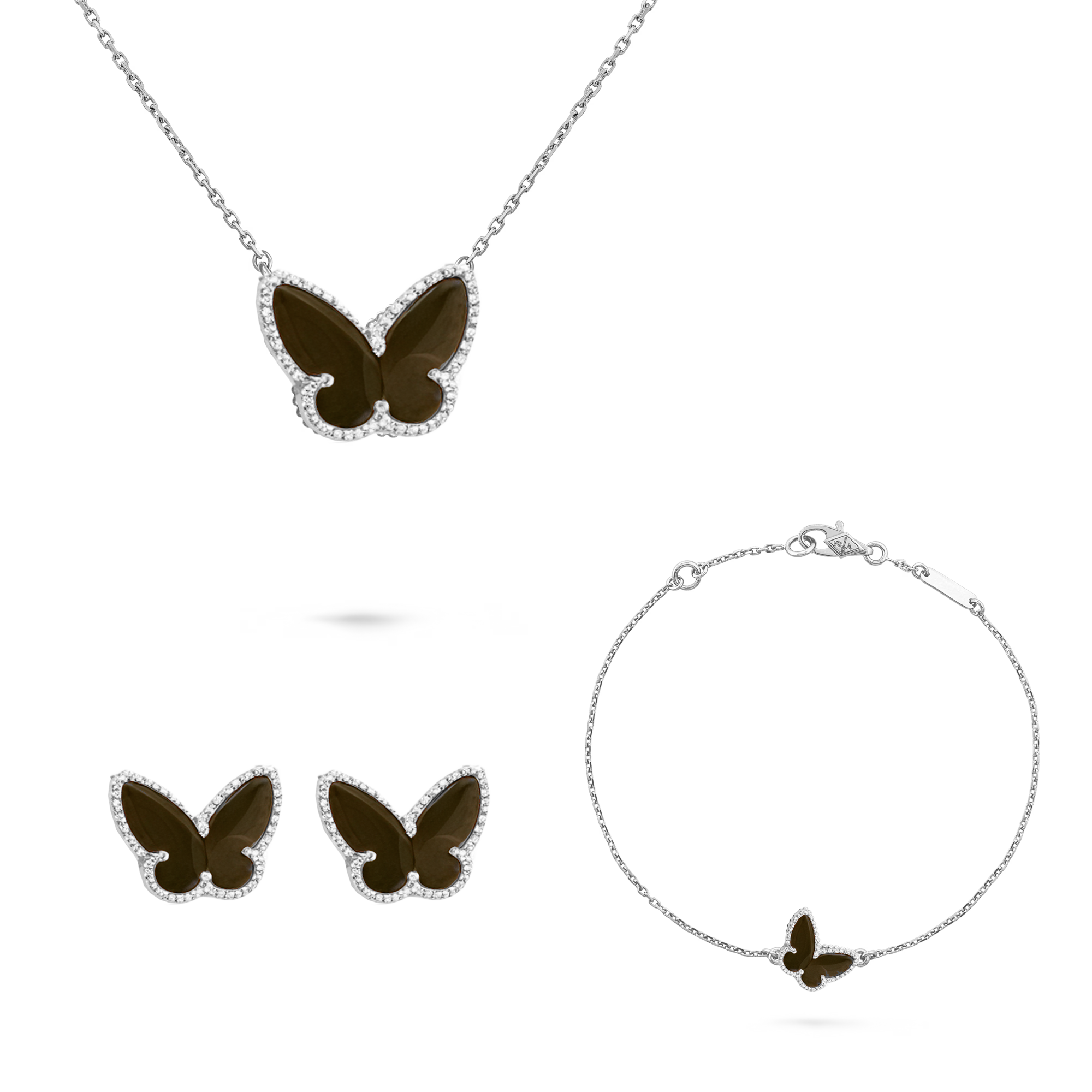 VCT011 Van cleef Lucky Alhambra butterfly pendant necklace bracelet earring stud jewelry set - ccjewelryacc