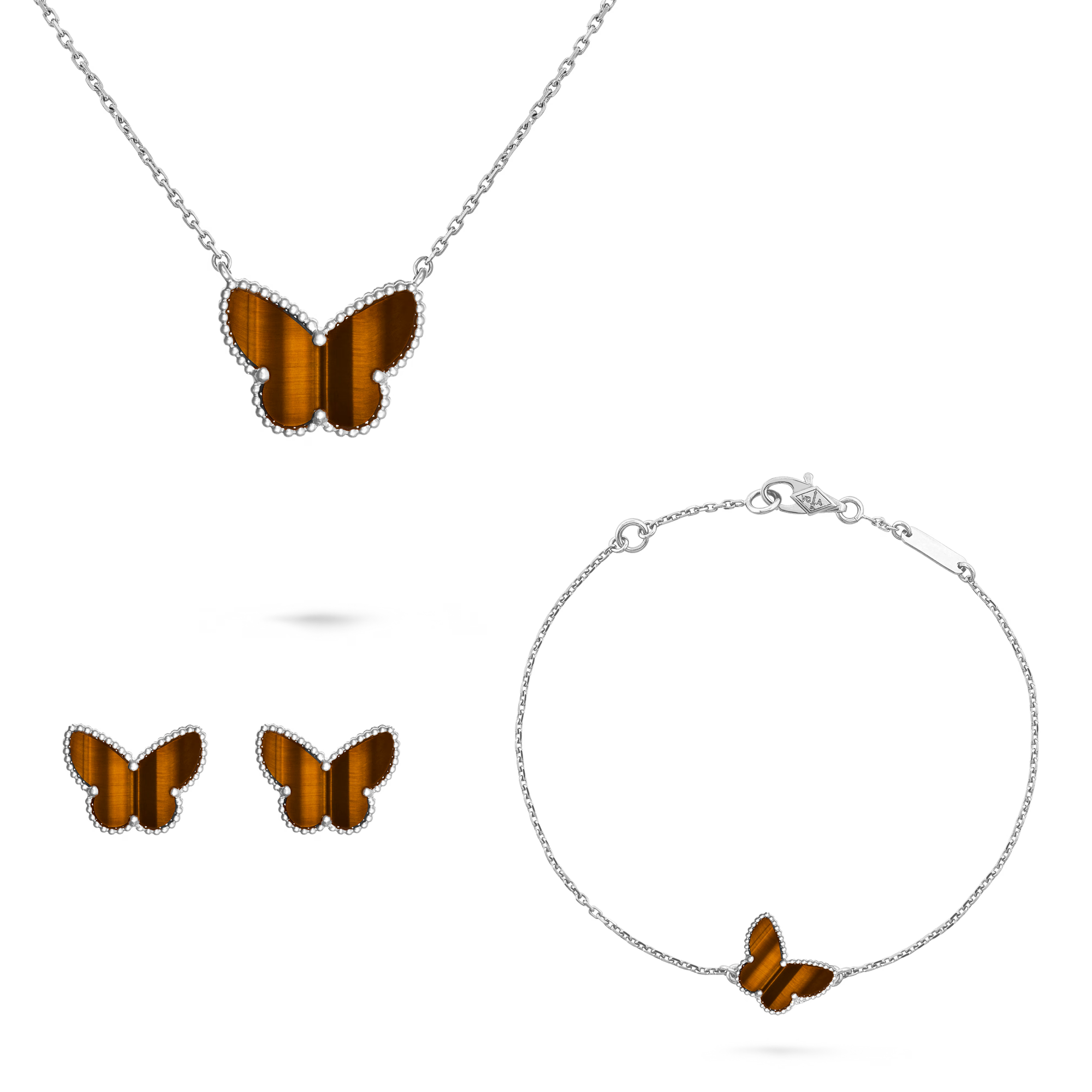 VCT011 Van cleef Lucky Alhambra butterfly pendant necklace bracelet earring stud jewelry set - ccjewelryacc