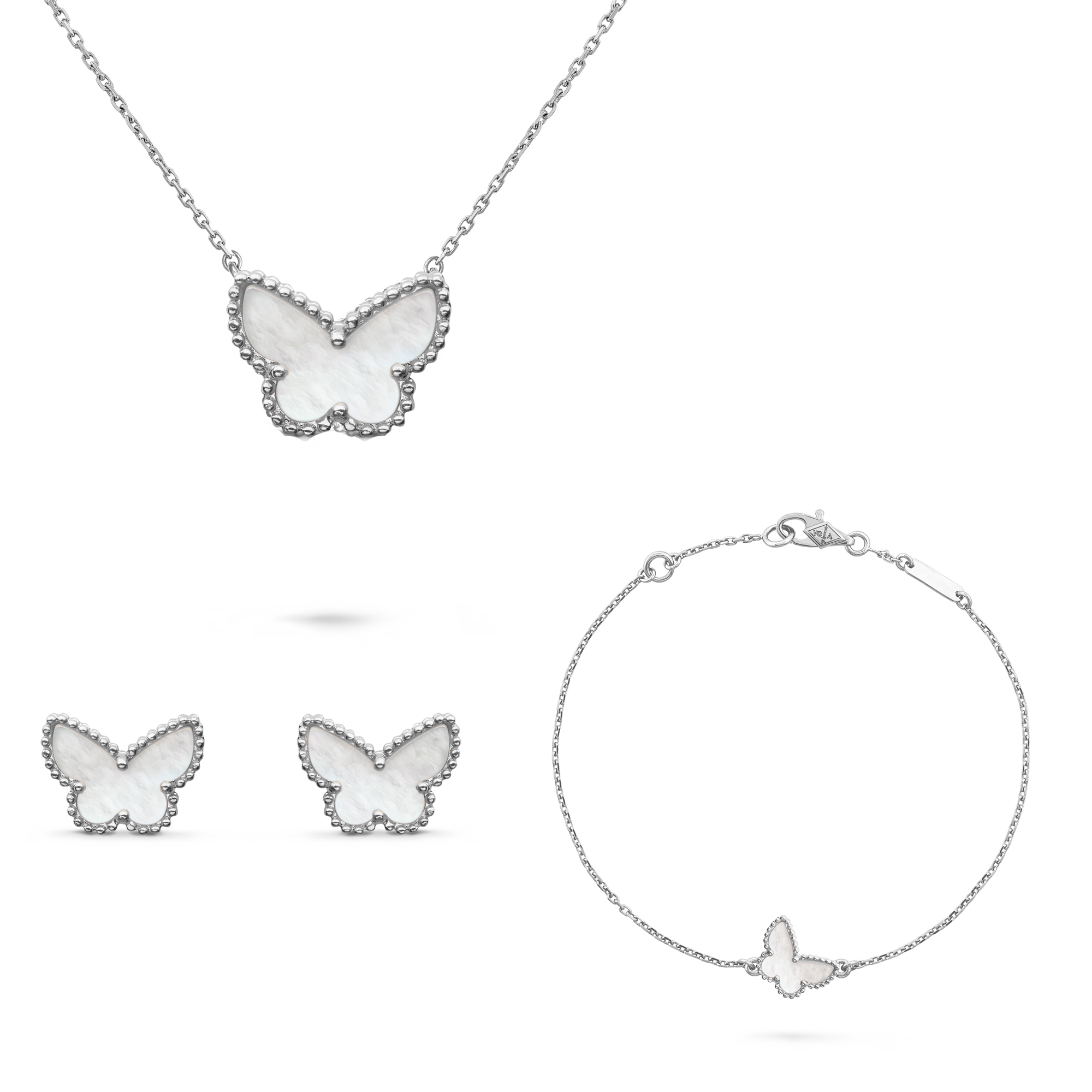 VCT011 Van cleef Lucky Alhambra butterfly pendant necklace bracelet earring stud jewelry set - ccjewelryacc