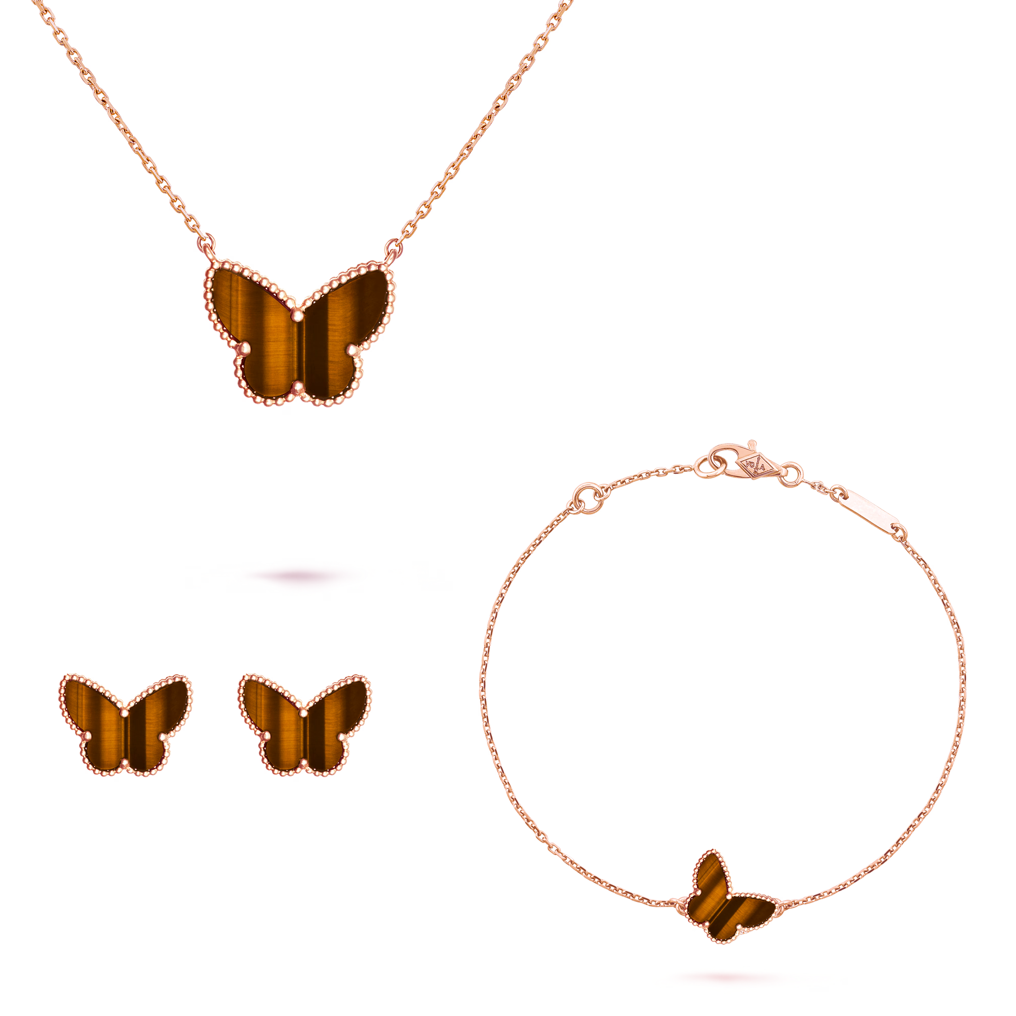 VCT011 Van cleef Lucky Alhambra butterfly pendant necklace bracelet earring stud jewelry set - ccjewelryacc