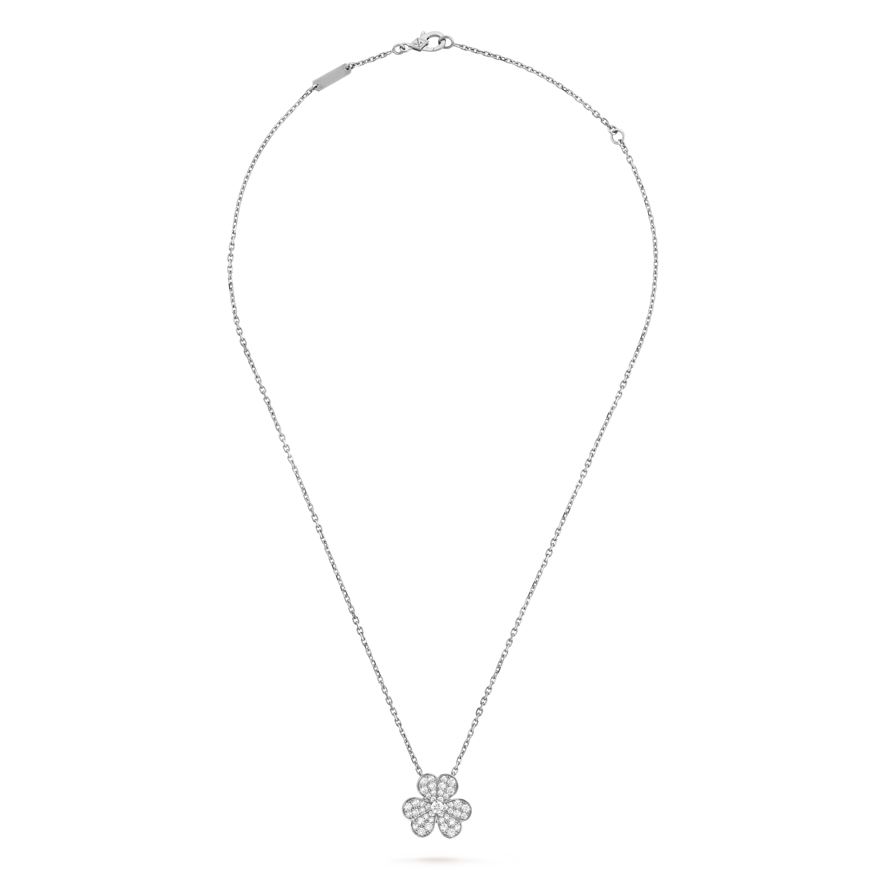 VCN086 Full crystal diamond vca lotus necklace earrings - ccjewelryacc