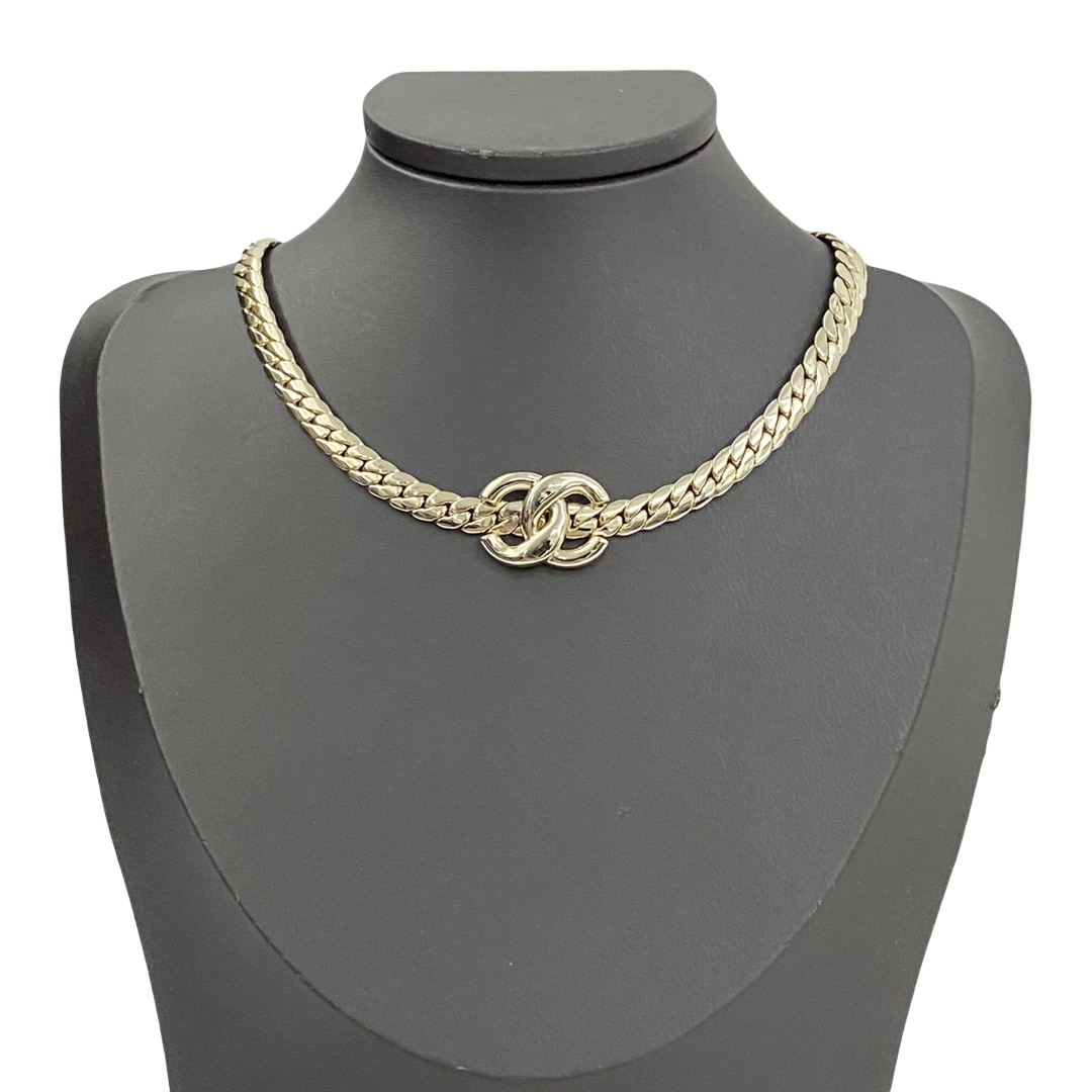 CCN254 CC logo choker Snake chain Necklace - ccjewelryacc