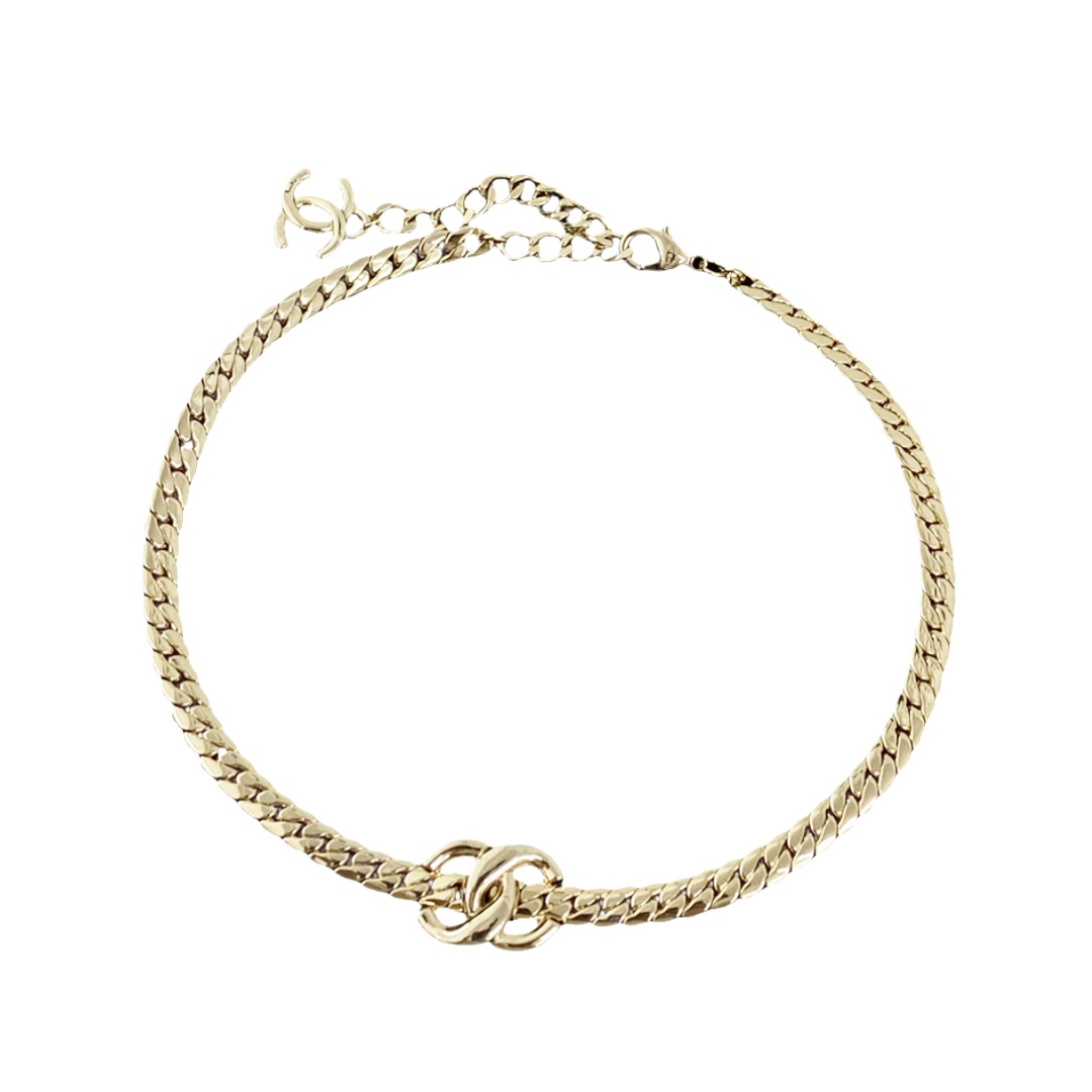 CCN254 CC logo choker Snake chain Necklace - ccjewelryacc