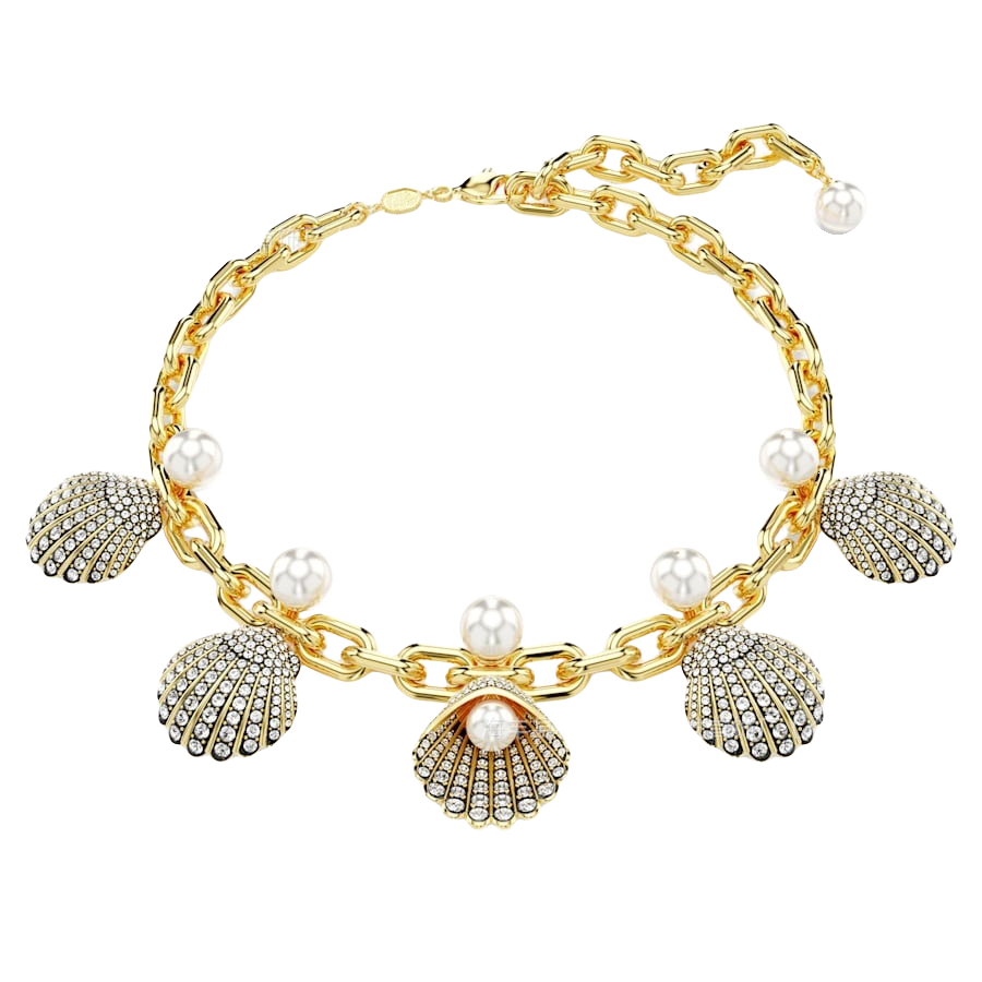 SVT016 Swarovski Idyllia Sea shells Choker Necklace bracelet earrings Ring Jewelry set for women - ccfashionjewelry