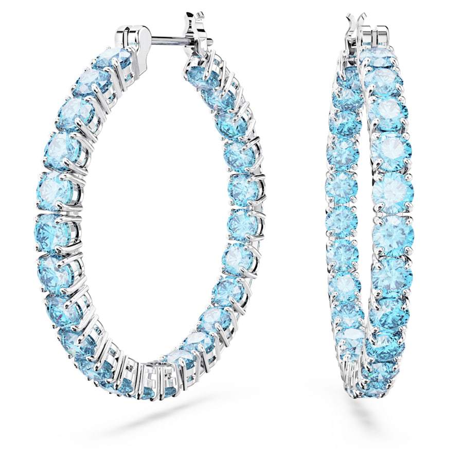 SVE001  Swarovski Crystal Matrix earrings Rhodium Plated Necklace - ccjewelryacc