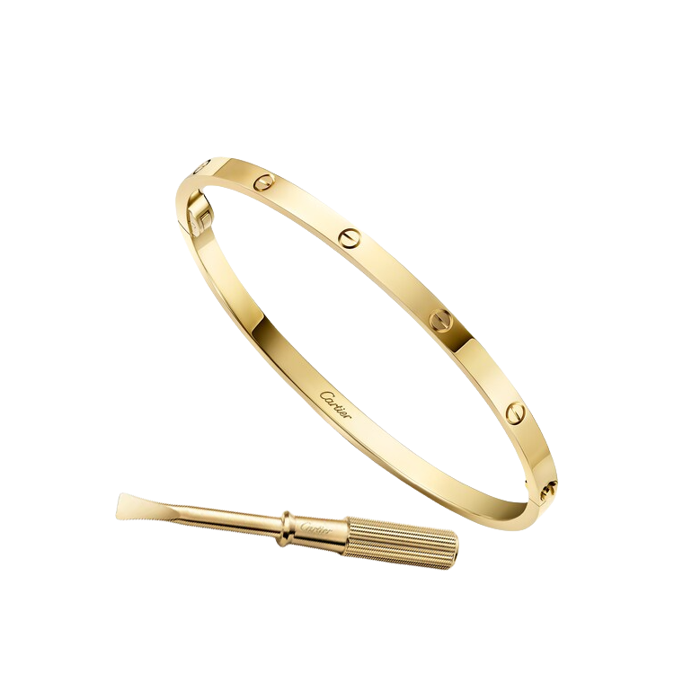 CTSV002 18k Gold LOVE bracelet, small model 3.65mm - ccfashionjewelry