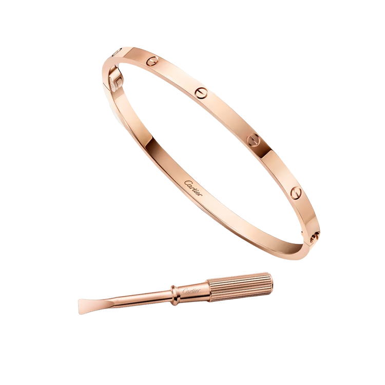 CTSV002 18k Gold LOVE bracelet, small model 3.65mm - ccfashionjewelry