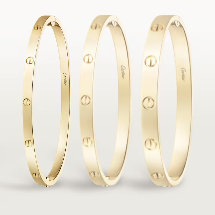 CTSV002 18k Gold LOVE bracelet, small model 3.65mm - ccjewelryacc