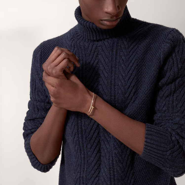 CTSV025 18K Gold slender and flexible Juste un Clou bracelet, small model 2.5mm - ccjewelryacc