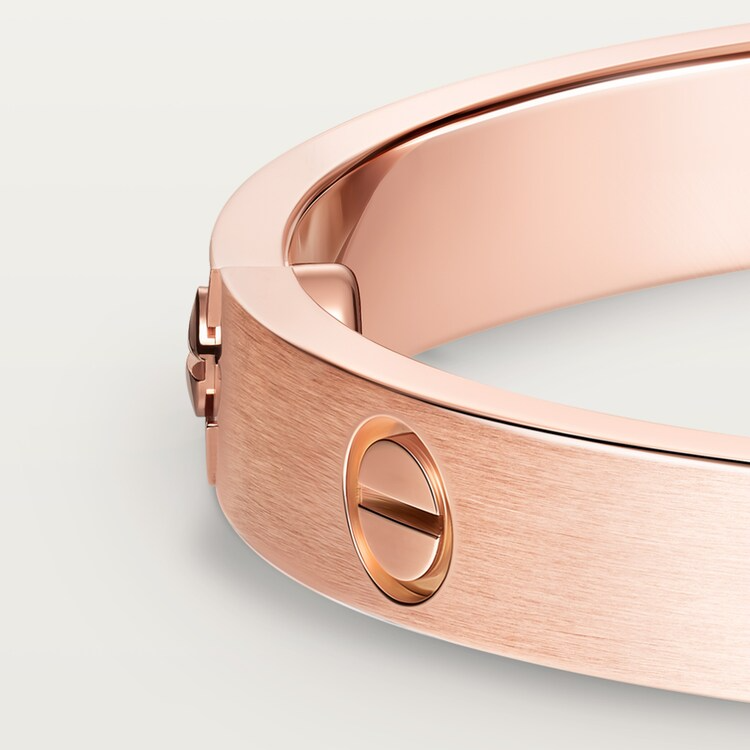 CTSV027  18k Gold LOVE bracelet, classic model, brushed 6.1MM - ccjewelryacc