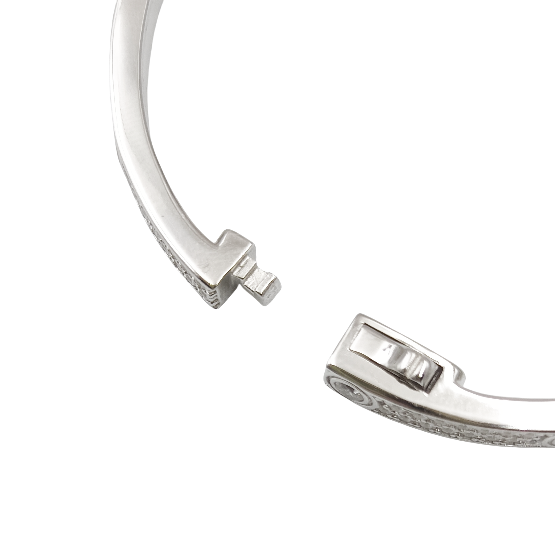 CTSS002 18k Gold diamond PAVED Love bangle bracelet 3.65mm - ccjewelryacc