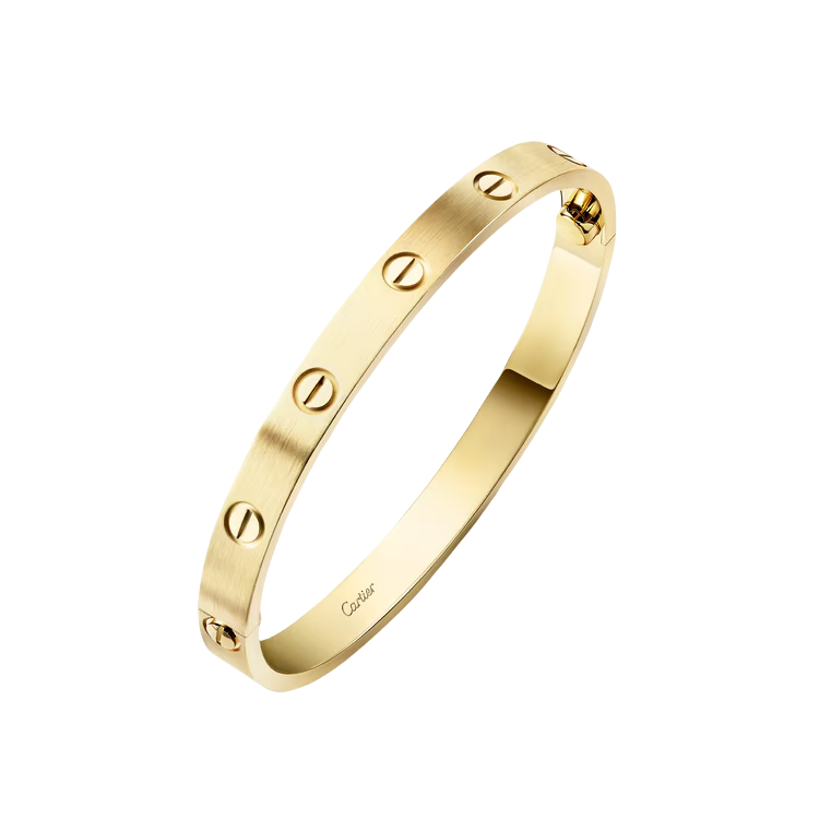 CTSV027  18k Gold LOVE bracelet, classic model, brushed 6.1MM - ccjewelryacc