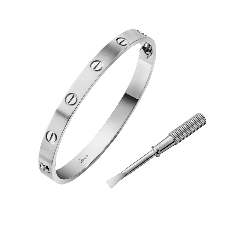 CTSV027 18k Gold LOVE bracelet, classic model, brushed 6.1MM - ccfashionjewelry