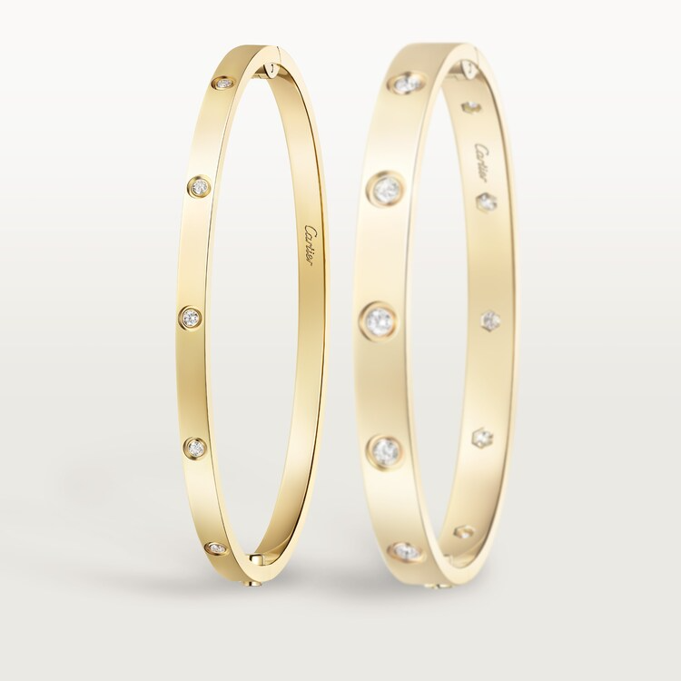 CTSV020 18k Gold LOVE bracelet, small model, 10 diamonds 3.65MM - ccjewelryacc