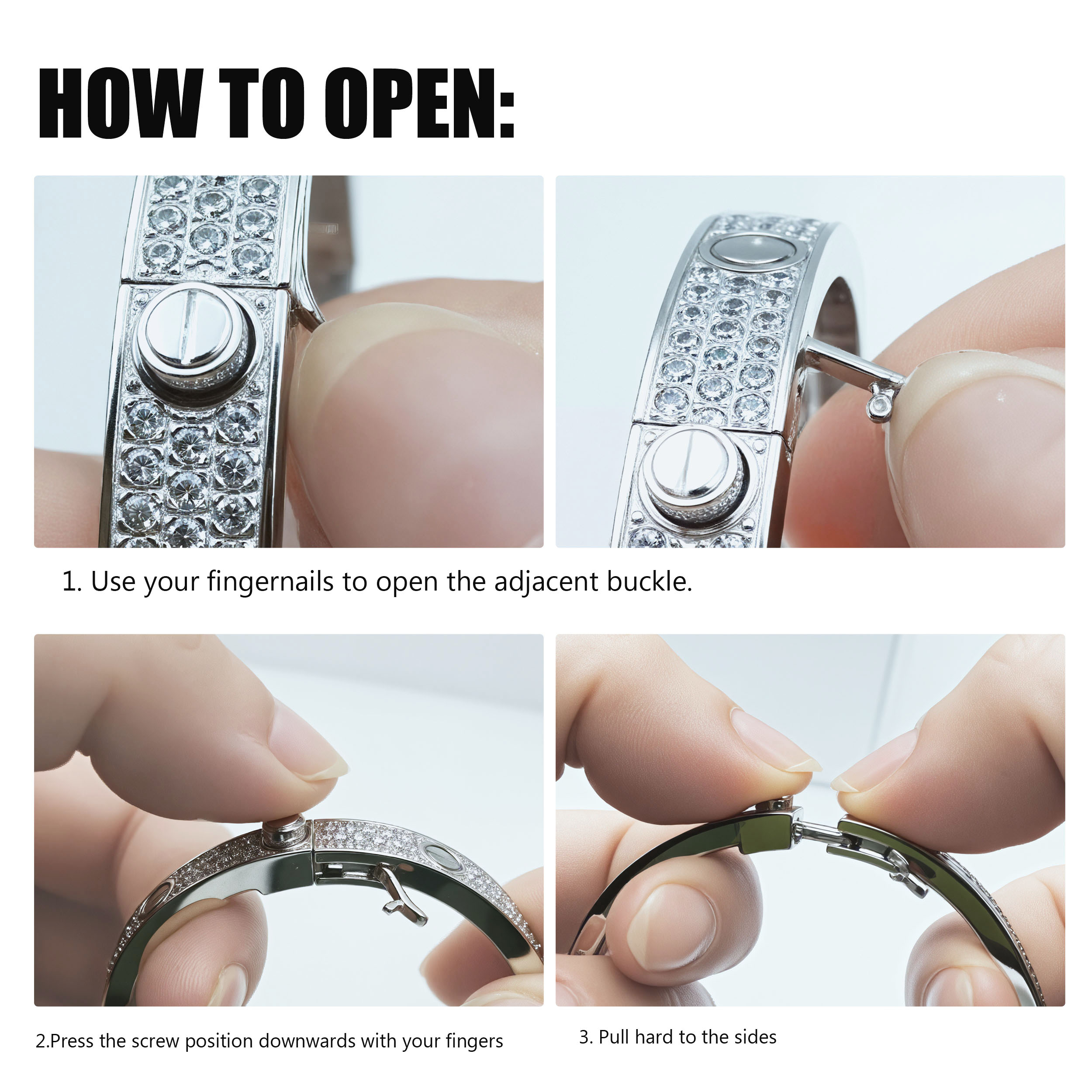 CTSV022 LOVE BRACELET 6.1MM DIAMOND PAVED 18k Gold - ccjewelryacc