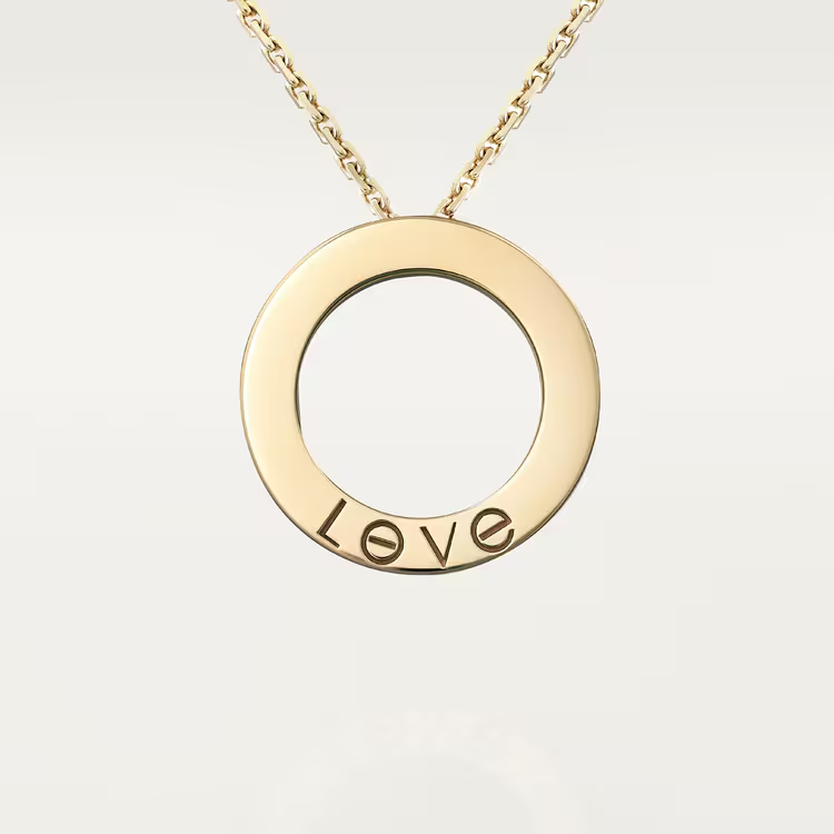 CTNV011 18K Gold LOVE pendant Necklace, paved - ccjewelryacc