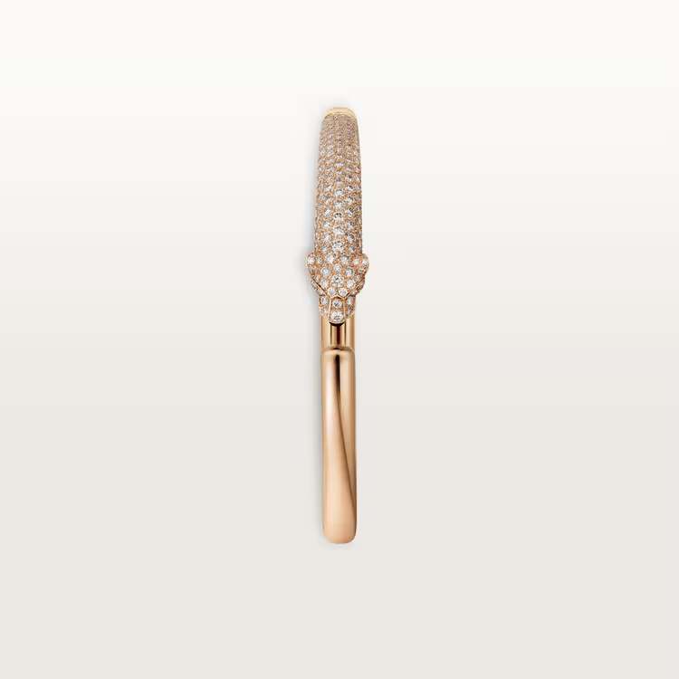 CTSV031 18k Gold Panthère de Cartier bracelet, small model, half-paved - ccjewelryacc