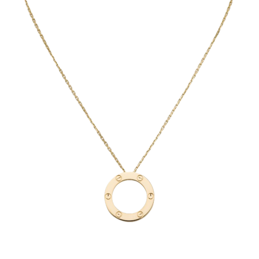 CTNV010 18K Gold LOVE pendant necklace - ccjewelryacc