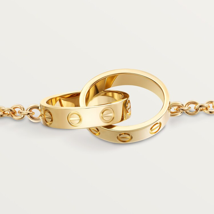 CTSV035 18k Gold LOVE bracelet, on chain - ccjewelryacc