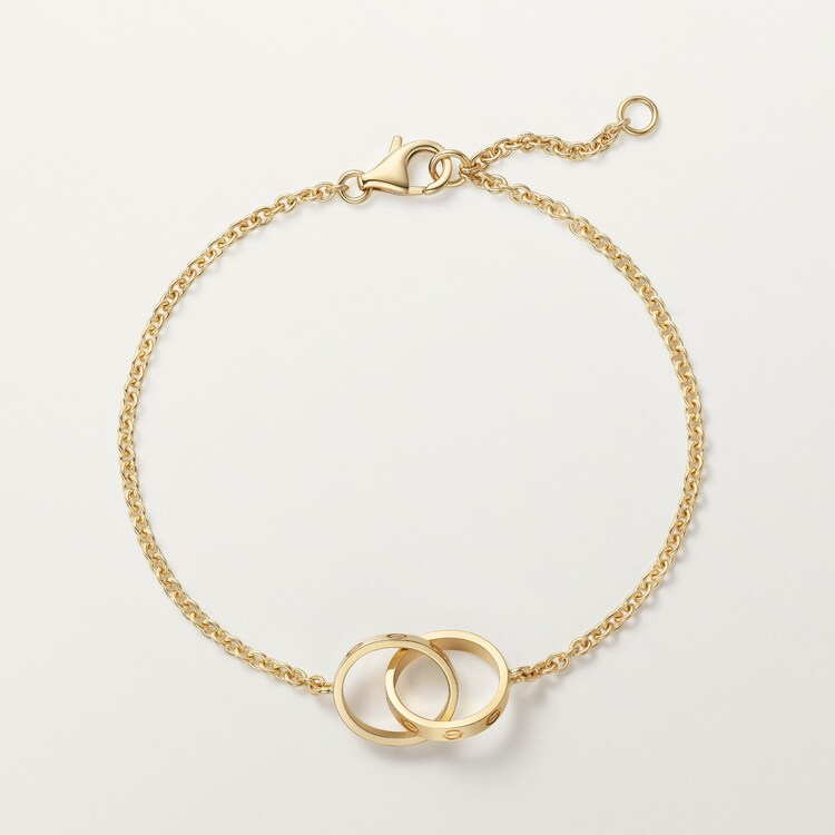 CTSV035 18k Gold LOVE bracelet, on chain - ccjewelryacc