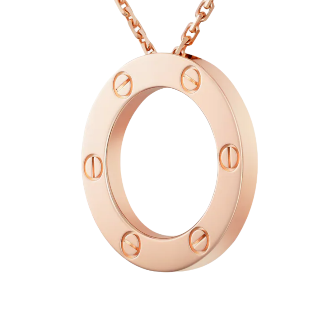 CTNV010 18K Gold LOVE pendant necklace - ccjewelryacc