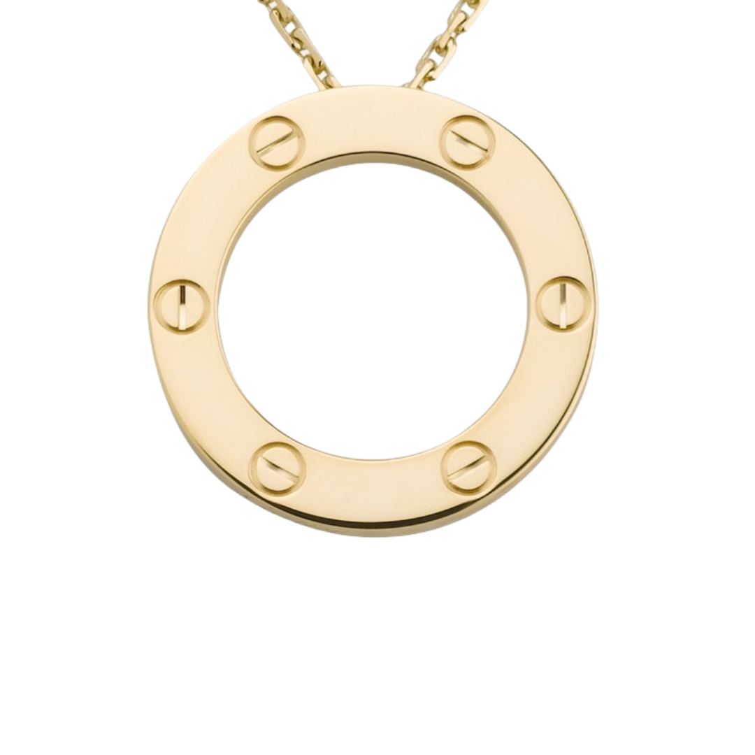 CTNV010 18K Gold LOVE pendant necklace - ccjewelryacc