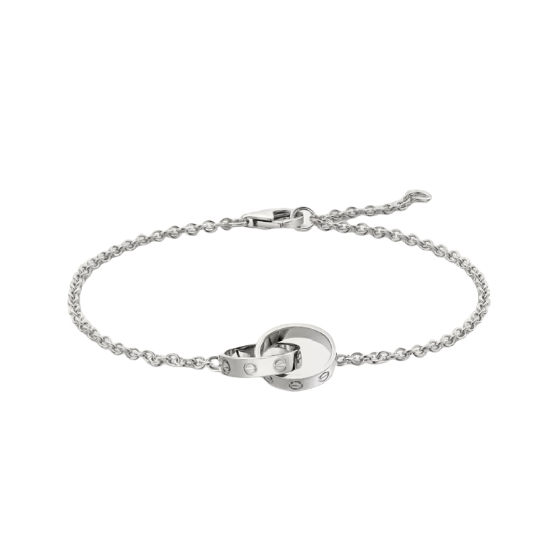 CTSV035 18k Gold LOVE bracelet, on chain - ccjewelryacc