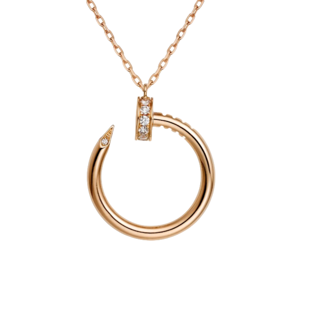 CTNV023 18K Gold Juste un Clou pendant necklace, diamonds - ccfashionjewelry