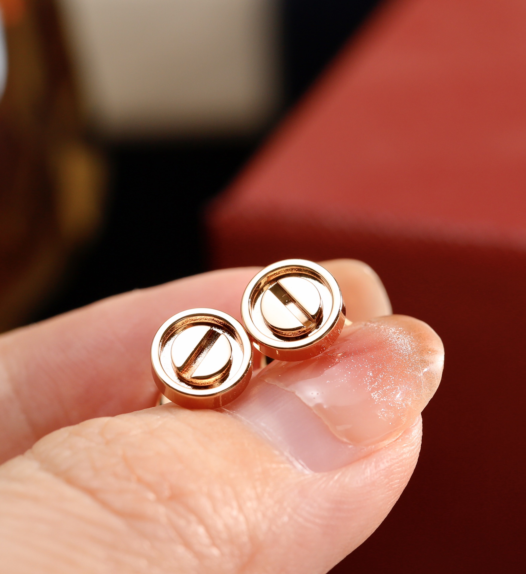 CTEV048 18K Cartier LOVE STUD EARRINGS - ccjewelryacc