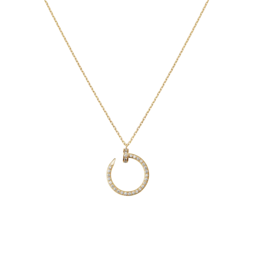 CTNV024 18K Gold Juste un Clou pendant necklace, diamonds - ccjewelryacc