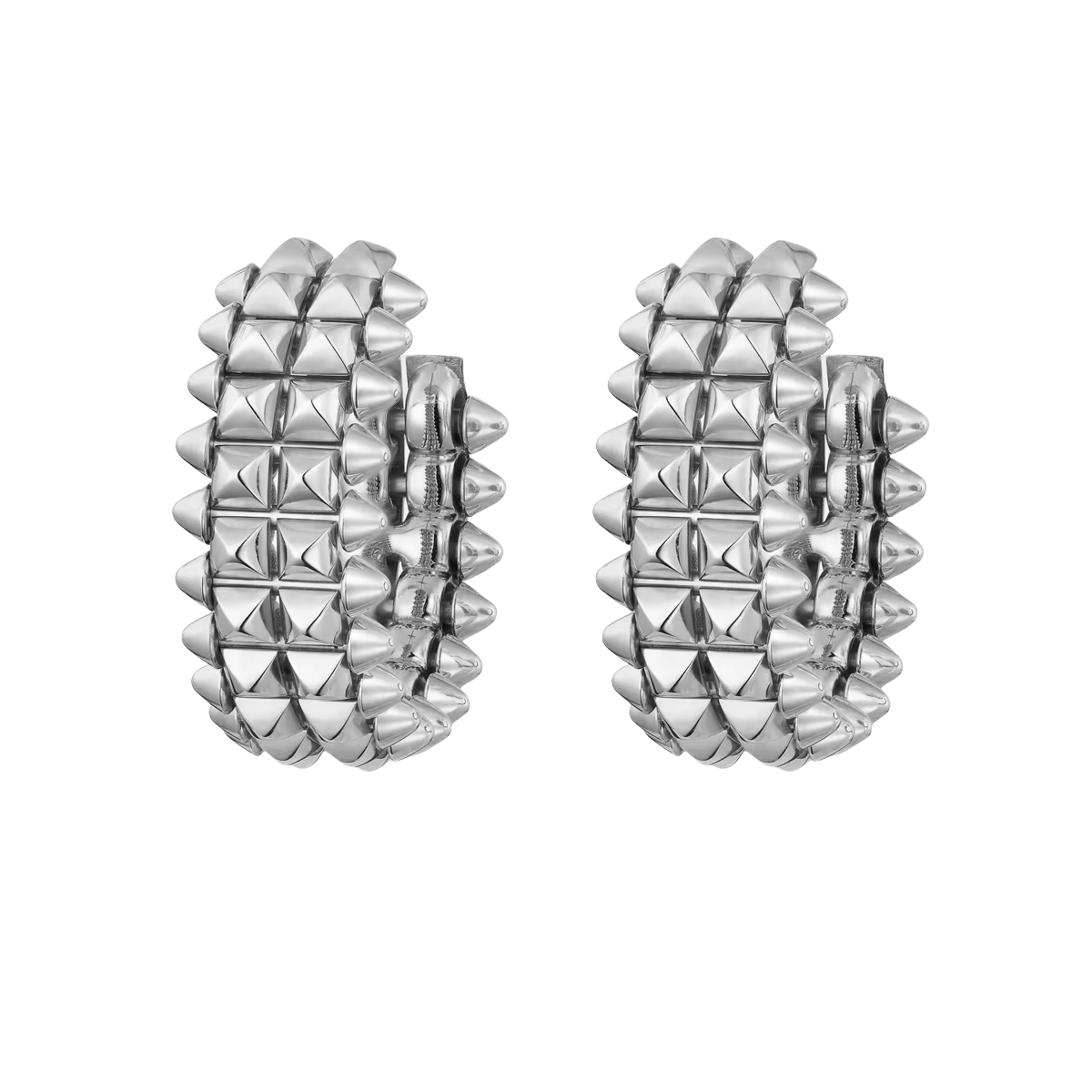 CTEV030 18K Clash de Cartier hoop earrings, double row - ccfashionjewelry
