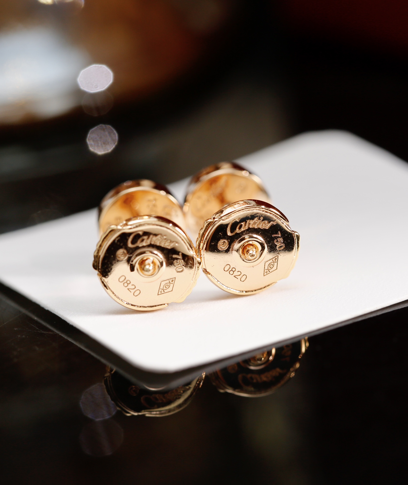 CTEV048 18K Cartier LOVE STUD EARRINGS - ccjewelryacc