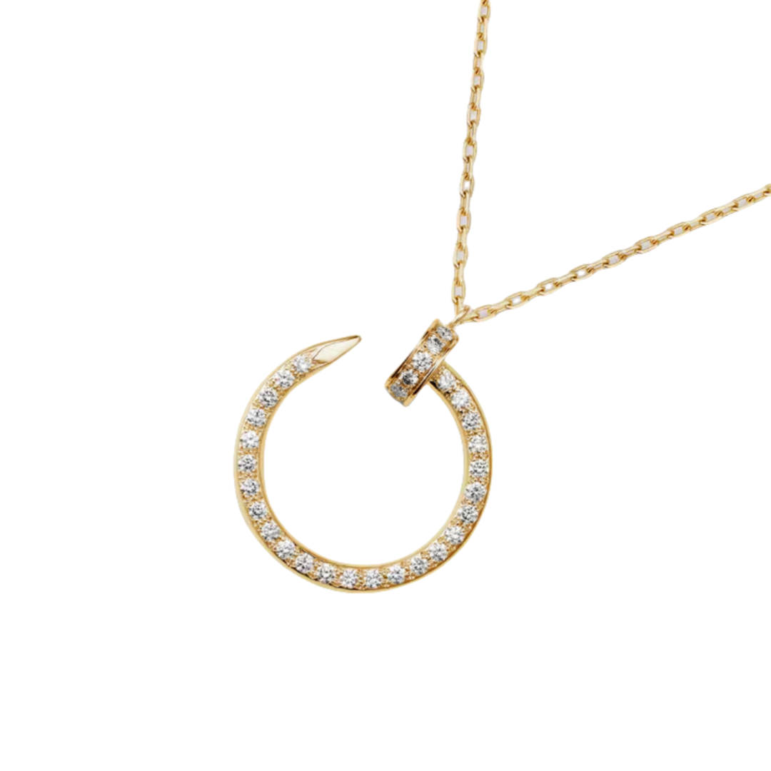 CTNV024 18K Gold Juste un Clou pendant necklace, diamonds - ccfashionjewelry
