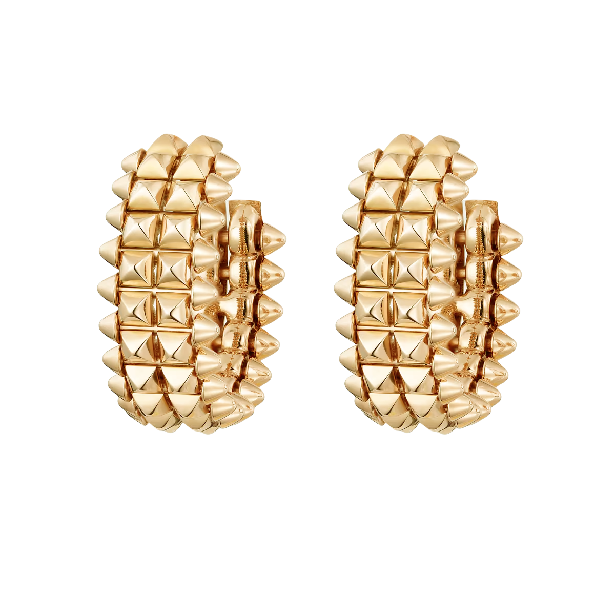 CTEV030 18K Clash de Cartier hoop earrings, double row - ccfashionjewelry