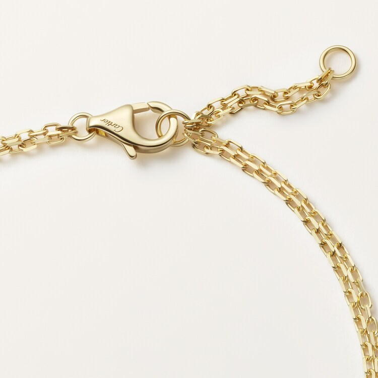 CTSV037 18k Gold LOVE bracelet, on chain, 2 diamonds - ccjewelryacc