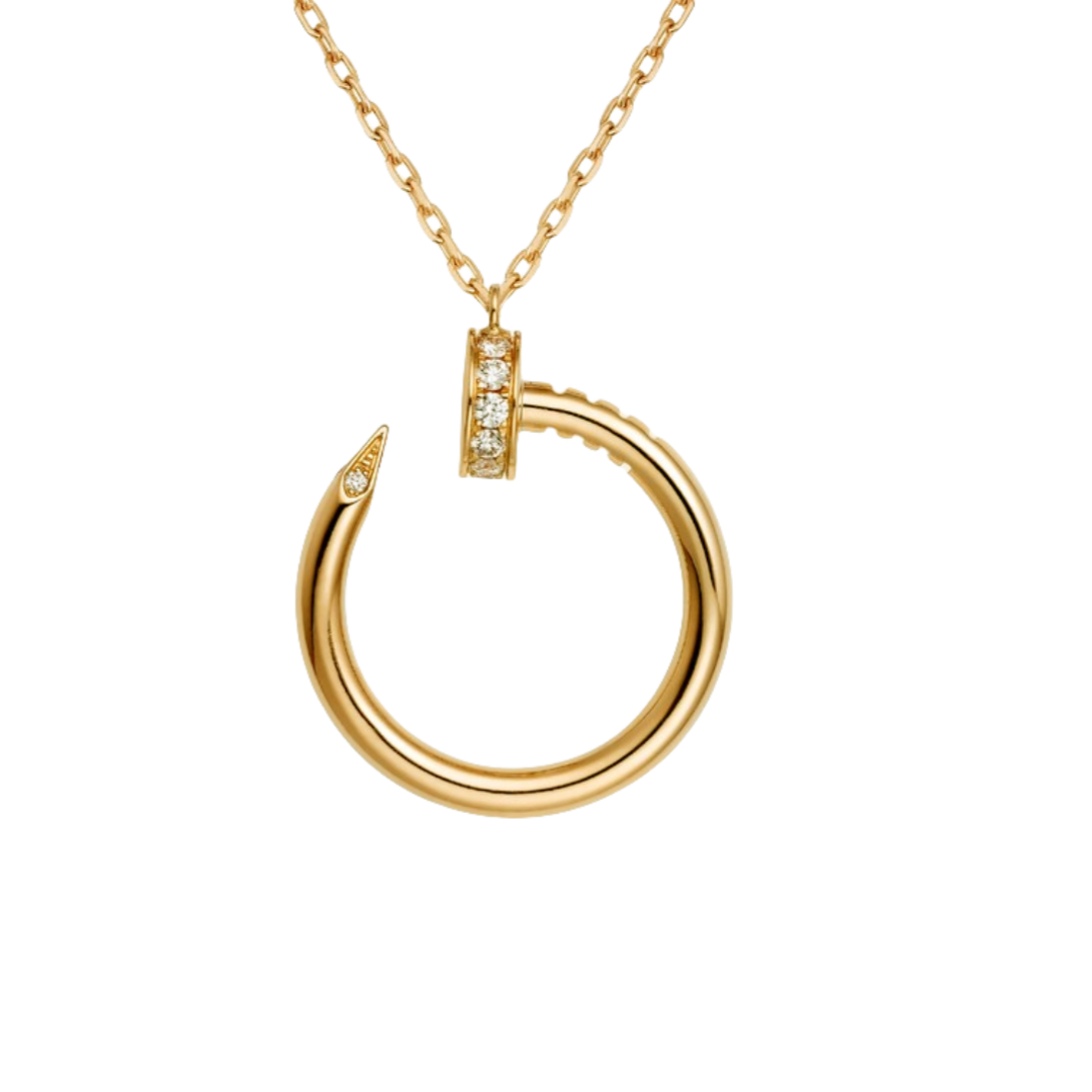 CTNV023 18K Gold Juste un Clou pendant necklace, diamonds - ccfashionjewelry