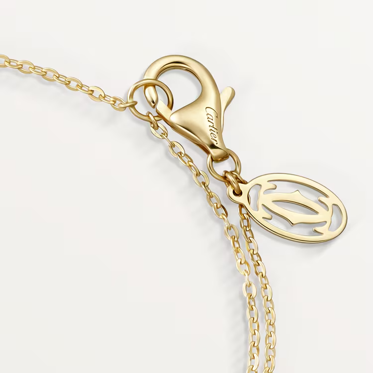 CTSV038 18k Gold Trinity bracelet, on chain, diamonds - ccjewelryacc