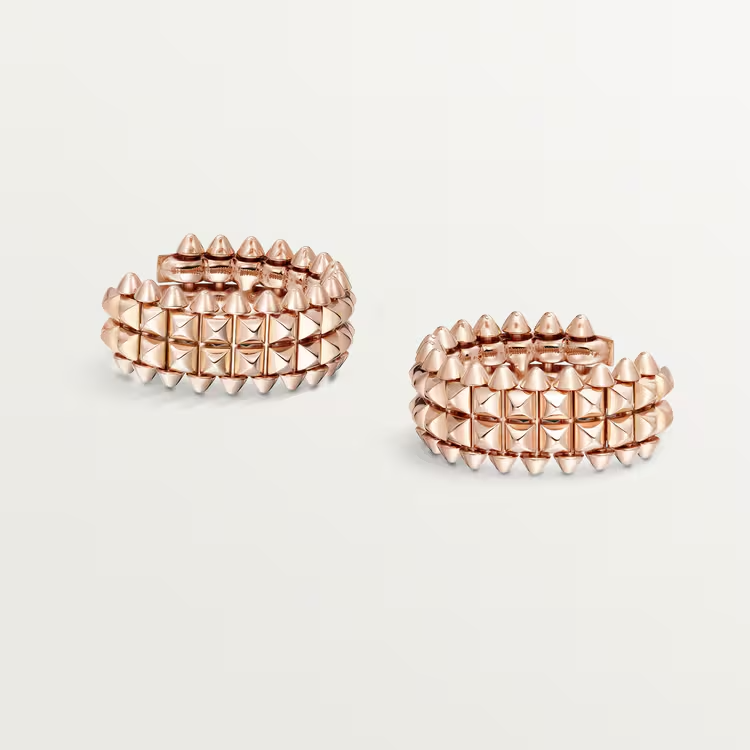 CTEV030 18K Clash de Cartier hoop earrings, double row - ccjewelryacc