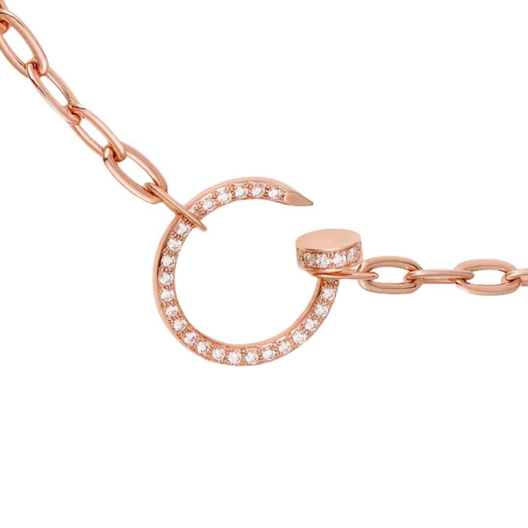 CTNV025 18K Gold Juste un Clou necklace, paved - ccjewelryacc