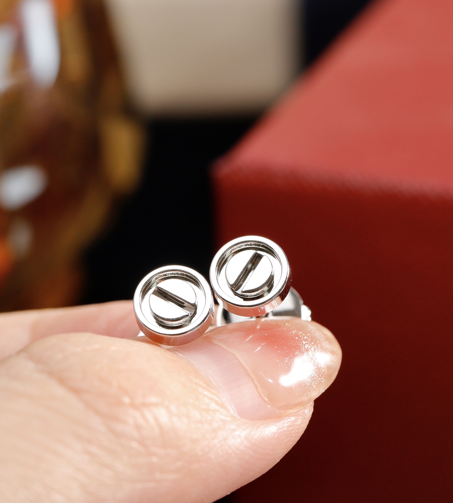 CTEV048 18K Cartier LOVE STUD EARRINGS - ccjewelryacc