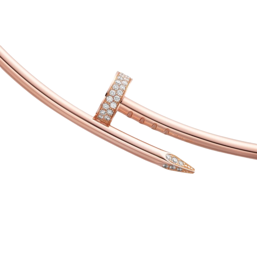 CTN024 Juste un Clou torque necklace, small model, diamonds - ccjewelryacc