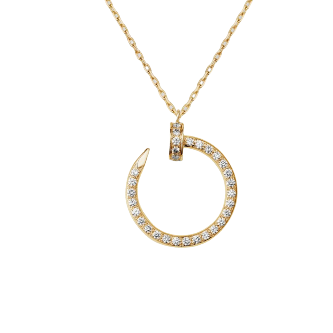 CTNV024 18K Gold Juste un Clou pendant necklace, diamonds - ccfashionjewelry