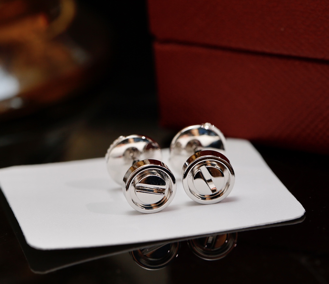 CTEV048 18K Cartier LOVE STUD EARRINGS - ccjewelryacc