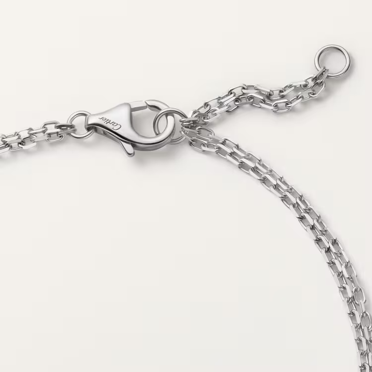 CTSV037 18k Gold LOVE bracelet, on chain, 2 diamonds - ccjewelryacc